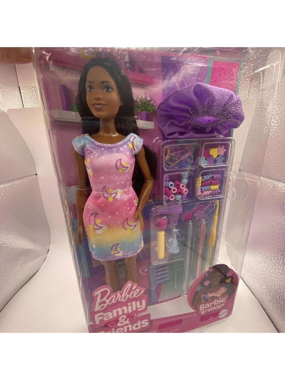 Barbie Brooklyn Hair Styling Doll Playset With 50+ Accessories New!
